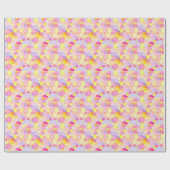Polka Dot Splash: Farbenfrohe Wasserfarbe Geschenkpapier (Flach)