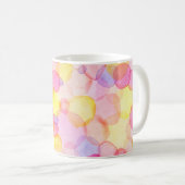 Polka Dot Splash: Farbenfrohe Wasserfarbe Kaffeetasse (VorderseiteRechts)