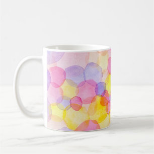 Polka Dot Splash: Farbenfrohe Wasserfarbe Kaffeetasse
