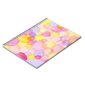 Polka Dot Splash: Farbenfrohe Wasserfarbe Notizblock (Linke Seite)