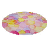 Polka Dot Splash: Farbenfrohe Wasserfarbe Schneidebrett (Ecke)