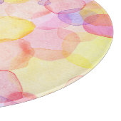 Polka Dot Splash: Farbenfrohe Wasserfarbe Schneidebrett (Ecke)