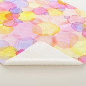 Polka Dot Splash: Farbenfrohe Wasserfarbe Sherpadecke (3/4)