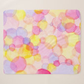 Polka Dot Splash: Farbenfrohe Wasserfarbe Sherpadecke (Vorderseite (Horizontal))