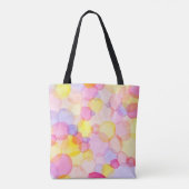 Polka Dot Splash: Farbenfrohe Wasserfarbe Tasche (Rückseite)