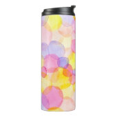 Polka Dot Splash: Farbenfrohe Wasserfarbe Thermosbecher (Nach links gedreht)
