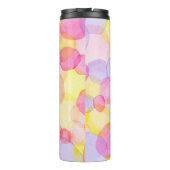 Polka Dot Splash: Farbenfrohe Wasserfarbe Thermosbecher (Rückseite)