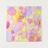 Polka Dot Splash: Farbenfrohe Wasserfarbe Wandteppich (Vorderseite (Horizontal))