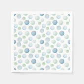 "Polka Dot Splash" Wasserfarbe Babydusche Napkins Serviette (Vorderseite)