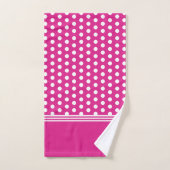 Polka Dot Spotty Badhandtuch Set (Handtuch)