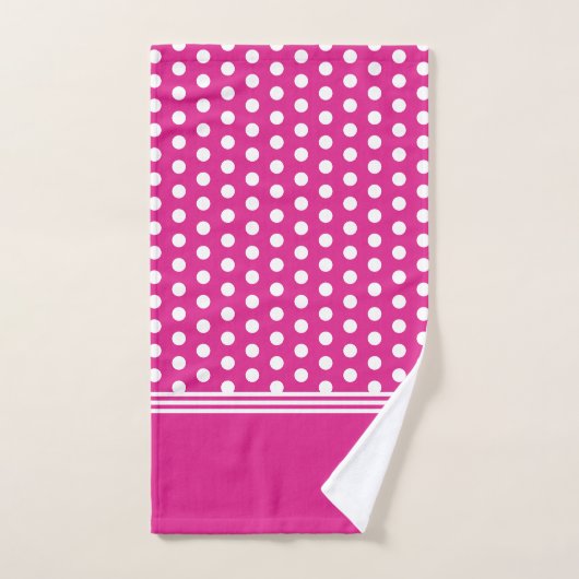 Polka Dot Spotty Badhandtuch Set (Handtuch)