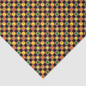 Polka Dot Squares Halloween Pumpkin Pattern Seidenpapier (Ausschnitt)