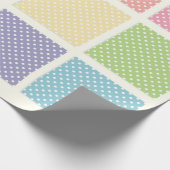 Polka Dot Squares, Pastel Geschenkpapier (Ecke)