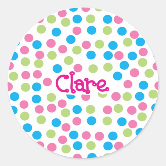 Polka Dot Sticker - Clare 2 (Vorderseite)