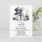 Polka Dot Stiletto Shoes 80th Birthday Einladung (Stehend Vorderseite)