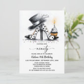 Polka Dot Stiletto Shoes 90th Birthday Einladung (Stehend Vorderseite)