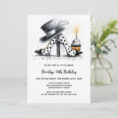 Polka Dot Stiletto Shoes Birthday Party Einladung (Stehend Vorderseite)