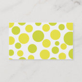 Polka Dot Strawberry Business Card Calling Card Visitenkarte (Rückseite)