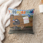 Polka-Dot Street Art Scene Kissen (Decke)