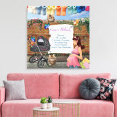 Polka-dot Street Art Scene Leinwanddruck (Insitu (Wohnzimmer))