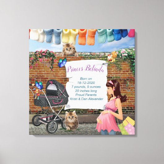 Polka-dot Street Art Scene Leinwanddruck (Vorderseite)