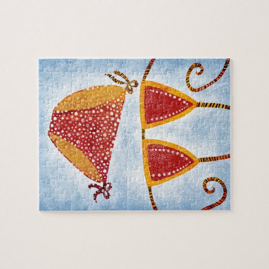 Polka Dot String Bikini Jigsaw Puzzle (Horizontal)