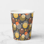 Polka Dot Stripe Muster Pappbecher (Rückseite)