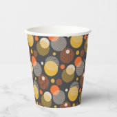 Polka Dot Stripe Muster Pappbecher (Vorderseite)