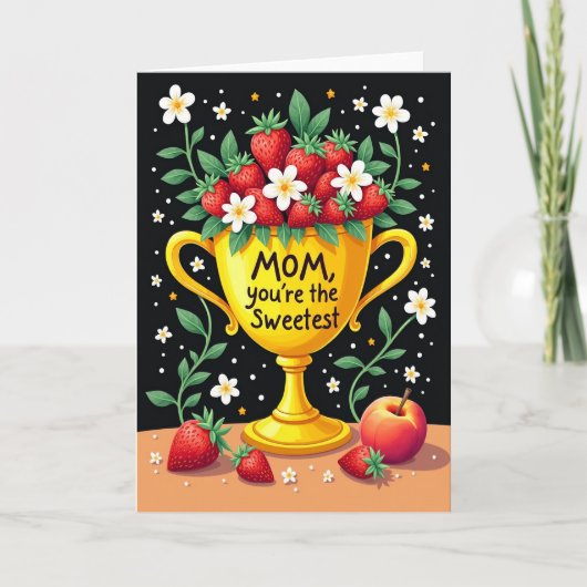 Polka Dot Süßeste Mama Karte (Vorderseite)