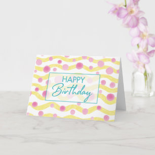 Polka Dot Swirl Geburtstagskarte Karte
