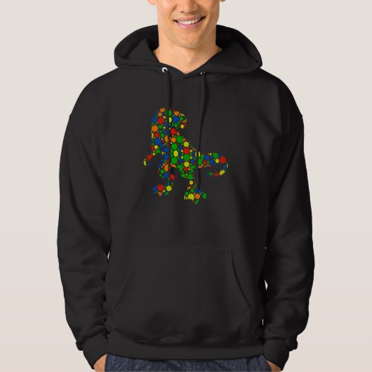 Polka Dot T Rex Dinosaur 15. September Dot Day Hoodie (Vorderseite)