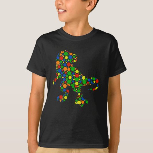 Polka Dot T Rex Dinosaur 15. September Dot Day T-Shirt (Vorderseite)