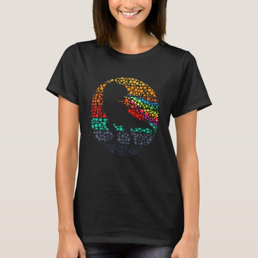 Polka Dot T Rex Dinosaur Rainbow Fire Internationa T-Shirt (Vorderseite)