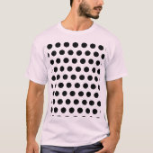 Polka Dot T - Shirt (rosa und schwarz) (Vorderseite)