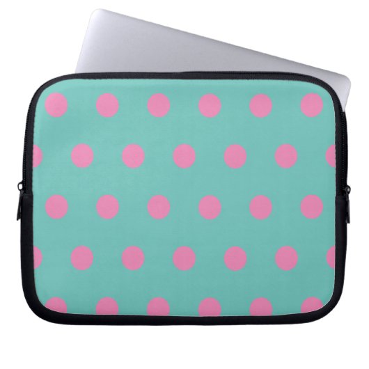 Polka Dot Tablet Case (Aqua & Pink) (Vorderseite)