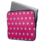 Polka Dot Tablet Case (Hot Pink & Gray) (Vorderseite Links)