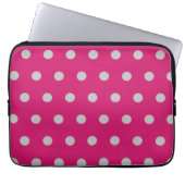 Polka Dot Tablet Case (Hot Pink & Gray) (Vorderseite)