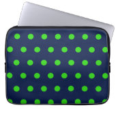Polka Dot Tablet Case (Navy Blue & Lime Green) (Vorderseite)