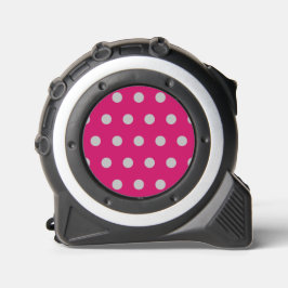 Polka Dot Tape Measure (Hot Pink & Gray) Maßband
