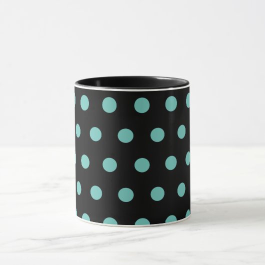 Polka Dot Tasse (Black & Aqua) (Zentrum)