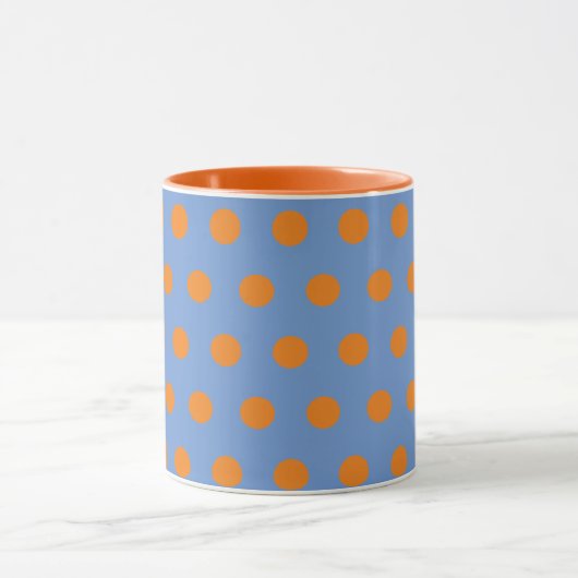 Polka Dot Tasse (Denim Blue & Orange) (Zentrum)