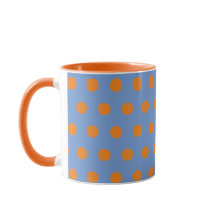 Polka Dot Tasse (Denim Blue & Orange)