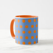 Polka Dot Tasse (Denim Blue & Orange) (Vorderseite Links)