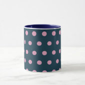 Polka Dot Tasse (Mitternachtsblau und Soft Pink) (Zentrum)