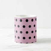Polka Dot Tasse (rosa und schwarz) (Mittel)