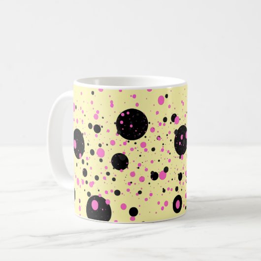 Polka Dot Tasse - Stilvoller Kaffee Cup (Vorderseite Links)