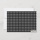 Polka Dot Tattoo Rockabilly Wedding Rsvp Card Karte (Rückseite)