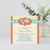 Polka Dot Tea Pot Bridal Dusche Einladung (Stehend Vorderseite)