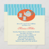 Polka Dot Tea Pot Bridal Dusche Einladung (Vorne/Hinten)