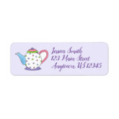Polka Dot Tea Pot Teapot Labels (Vorne)